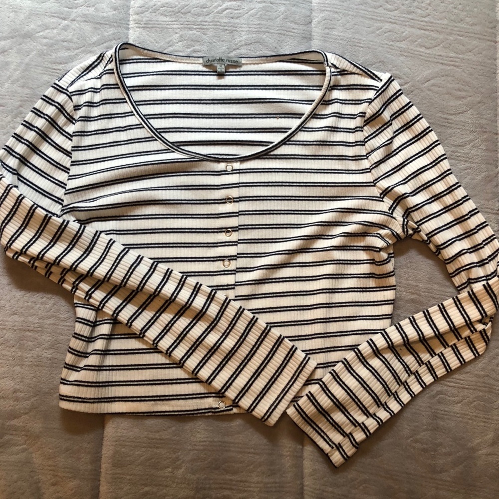 Striped Cropped Long Sleeve